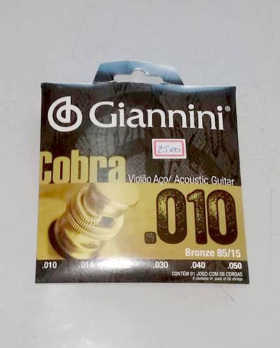 Cordas De Aço Para Violão Giannini Bronze 85/15